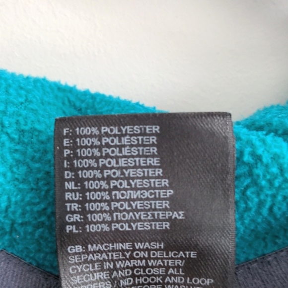The North Face Fleece Zip Up Hoodie Jacket, Teal, Womens Size Medium - Picture 11 of 11
